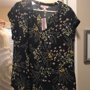 NWT Philosophy Flower Print Top, Sz XL, Nordstrom